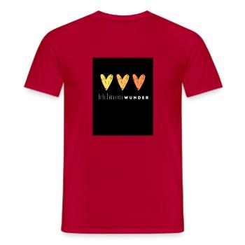 Ich bin ein Wunder - Männer T-Shirt - Rot - Vorne - AI Model Male 178 dark (178cm)