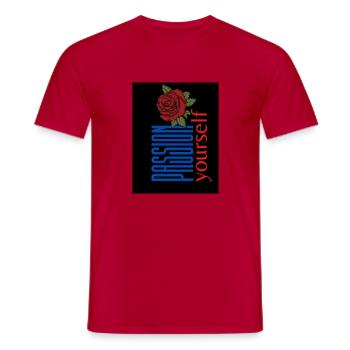 Passionnez vous-même - T-shirt homme - rouge - Devant - AI Model Male 178 dark (178cm)