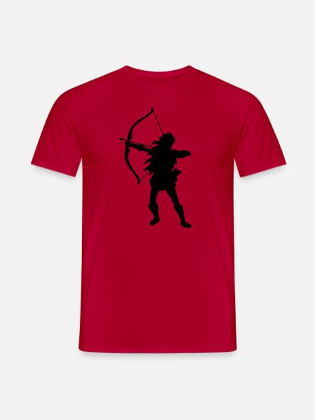 dessin Tir à l'arc silhouette femme - T-shirt homme - rouge