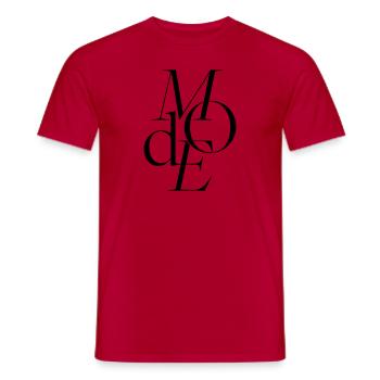 Mode - Männer T-Shirt - Rot - Vorne - AI Model Male 178 dark (178cm)
