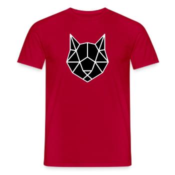 ORIGAMI CAT - Men's T-Shirt - red - Front - AI Model Male 178 dark (178cm)
