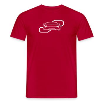 Huracan Front - Männer T-Shirt - Rot - Vorne - AI Model Male 178 dark (178cm)