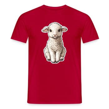 Mouton - T-shirt homme - rouge - Devant - AI Model Male 178 dark (178cm)