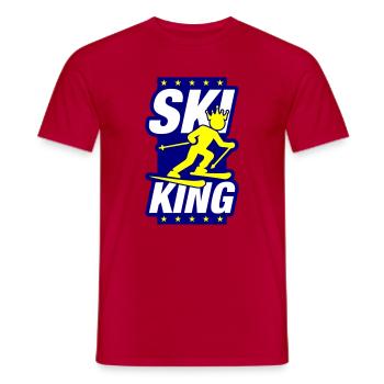 Ski King - Men's T-Shirt - red - Front - AI Model Male 178 dark (178cm)