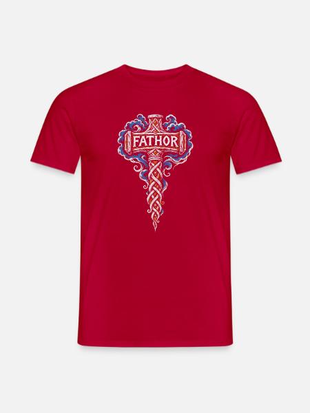 Der Hammer des Donnergotts – FATHOR - Männer T-Shirt - Rot
