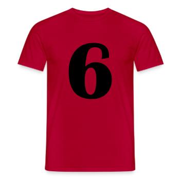 6 - Männer T-Shirt - Rot - Vorne - AI Model Male 178 dark (178cm)