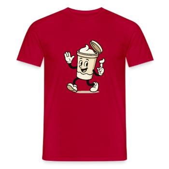 eiscreme becher comic - Männer T-Shirt - Rot - Vorne - AI Model Male 178 dark (178cm)