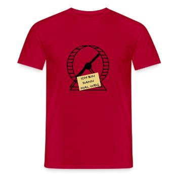Ich bin dann mal weg - Männer T-Shirt - Rot - Vorne - AI Model Male 178 dark (178cm)