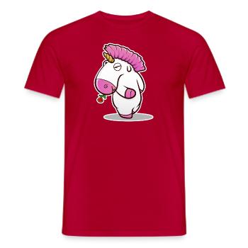 I Love You! Unicorn Edition - Men's T-Shirt - red - Front - AI Model Male 178 dark (178cm)
