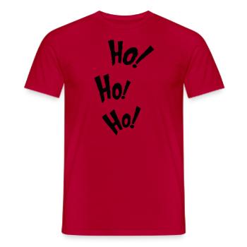 ho ho ho - Männer T-Shirt - Rot - Vorne - AI Model Male 178 dark (178cm)
