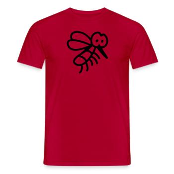 Mosquito - insecte - Line - T-shirt homme - rouge - Devant - AI Model Male 178 dark (178cm)