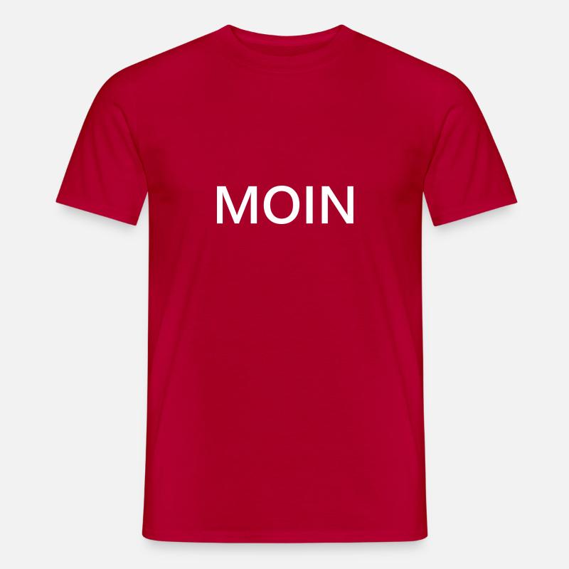 Moin - Männer T-Shirt - Rot
