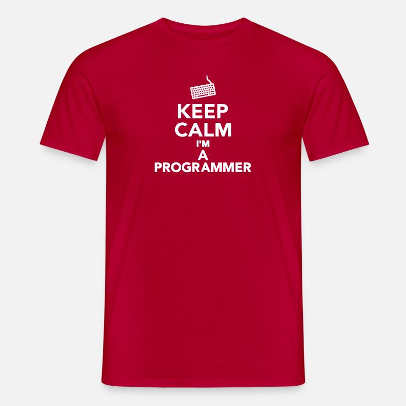 Keep calm I'm a Programmer - Men's T-Shirt - red