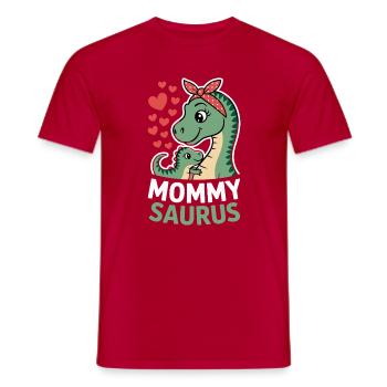  Mommy Saurus Dinosaurier Mama Herzliebe Muttertag - Männer T-Shirt - Rot - Vorne - AI Model Male 178 dark (178cm)