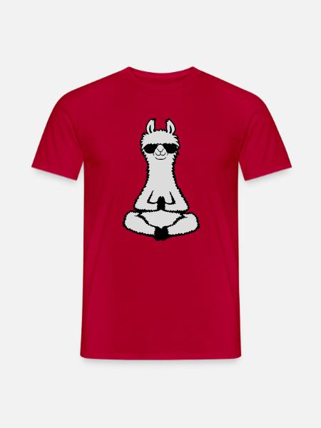 Lama Cool Zen Meditation Sunglasses Relaxed - Men's T-Shirt - red