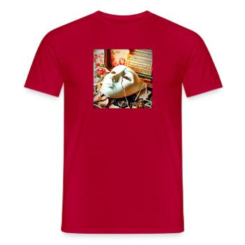 Décor rétro de Mask Break - T-shirt homme - rouge - Devant - AI Model Male 178 dark (178cm)