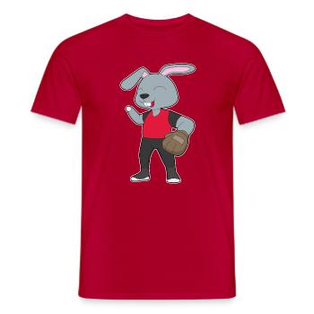 Bunny Baseball Baseball Glove - Men's T-Shirt - red - Front - AI Model Male 178 dark (178cm)