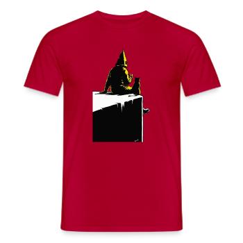 Coffeenaut auf der Spitze - Männer T-Shirt - Rot - Vorne - AI Model Male 178 dark (178cm)