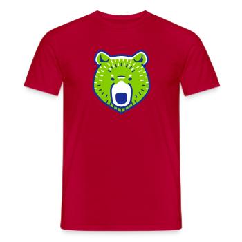 Waldfreunde Bär - Männer T-Shirt - Rot - Vorne - AI Model Male 178 dark (178cm)