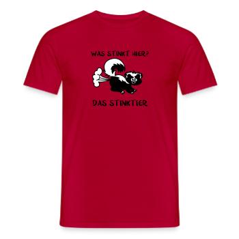 Das Stinktier - Männer T-Shirt - Rot - Vorne - AI Model Male 178 dark (178cm)
