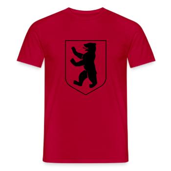 berlin - Männer T-Shirt - Rot - Vorne - AI Model Male 178 dark (178cm)