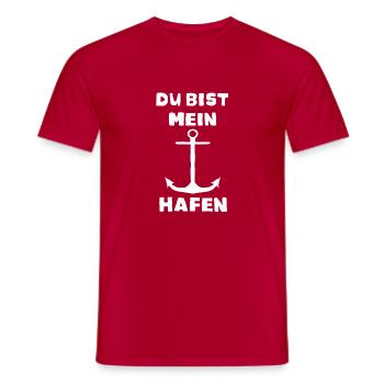 Du bist mein Hafen - Männer T-Shirt - Rot - Vorne - AI Model Male 178 dark (178cm)