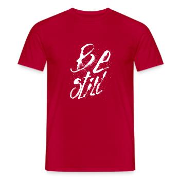 be still white - Men's T-Shirt - red - Front - AI Model Male 178 dark (178cm)