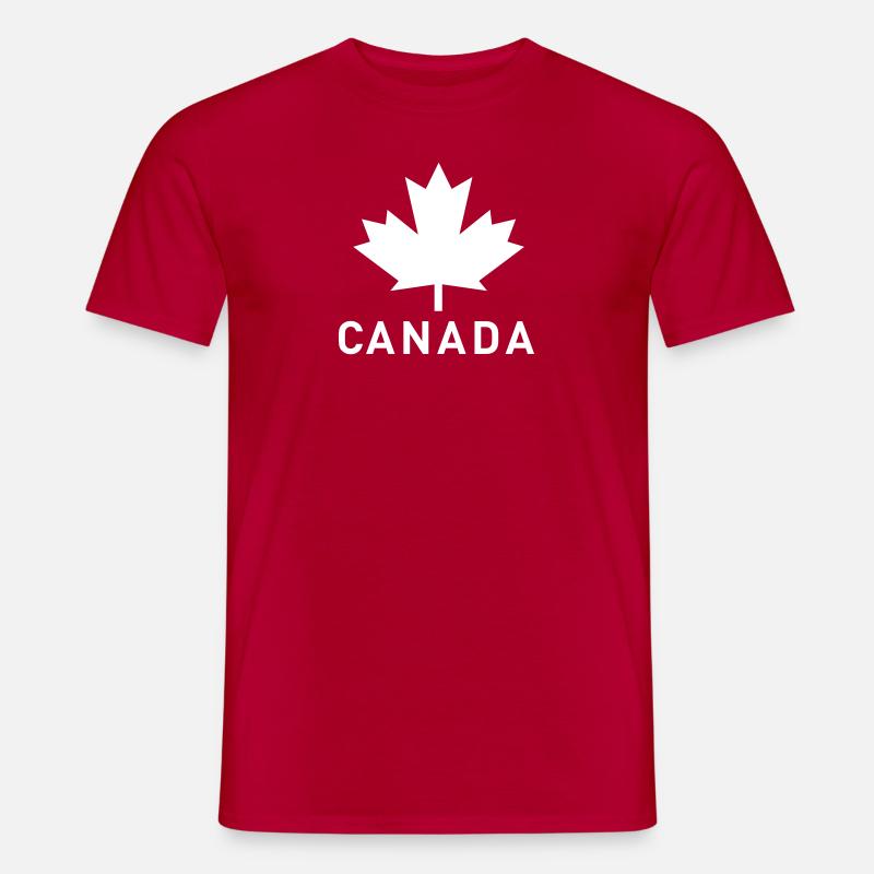 Canada Leaf einfarbig - Männer T-Shirt - Rot