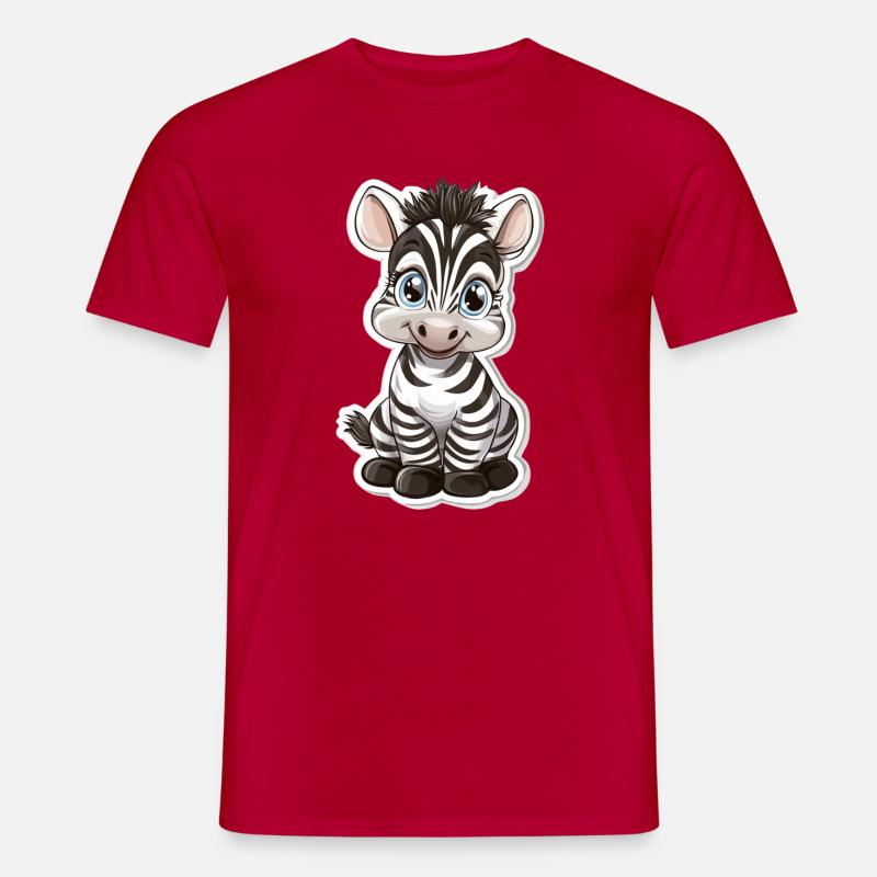 Zebra - Männer T-Shirt - Rot
