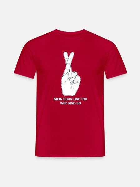 Mein Sohn und Ich Wir Sind So - Männer T-Shirt - Rot