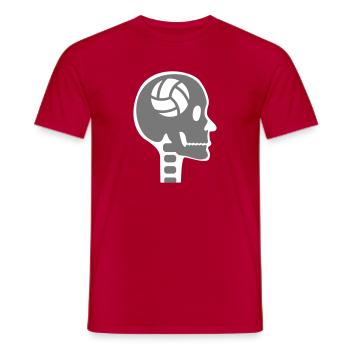 Volleyball in the head - Men's T-Shirt - red - Front - AI Model Male 178 dark (178cm)