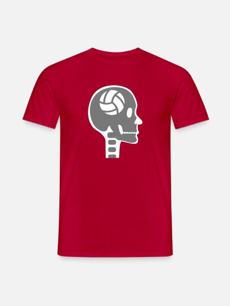 Volleyball i hovedet - Mænd T-shirt - rød