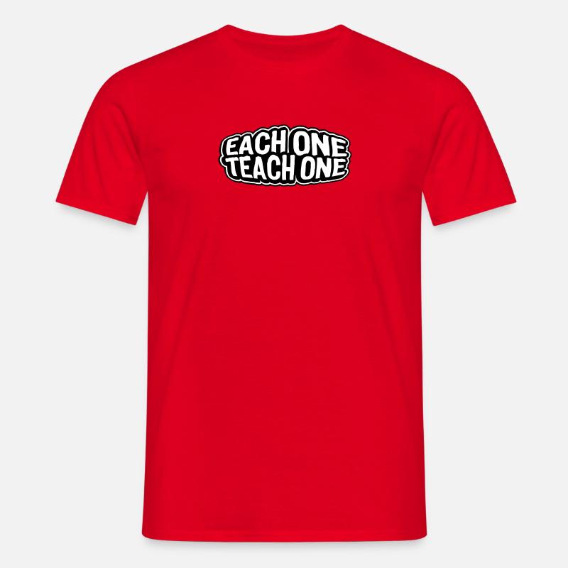 each one teach one - Männer T-Shirt - Rot