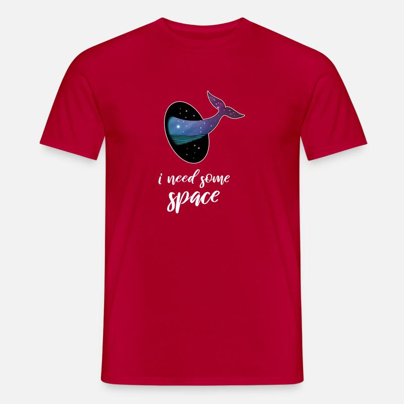 I need some space: Wal Weltall Space Galaxy - Mænd T-shirt - rød