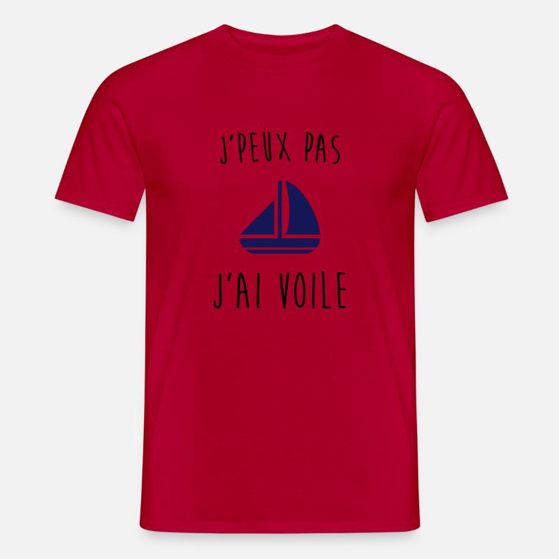 j'peux pas j'ai voile, je peux pas j'ai voile - T-shirt homme - rouge