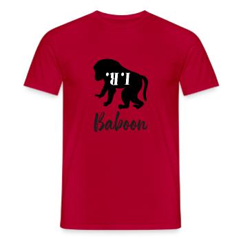 I. R. Baboon / I are Baboon - Men's T-Shirt - red - Front - AI Model Male 178 dark (178cm)