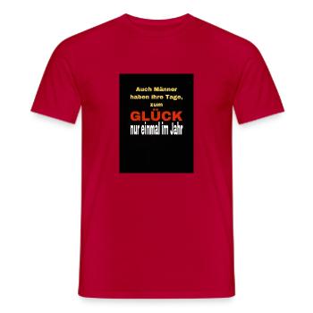 Männertag - Männer T-Shirt - Rot - Vorne - AI Model Male 178 dark (178cm)
