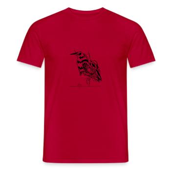 Héron - T-shirt homme - rouge - Devant - AI Model Male 178 dark (178cm)