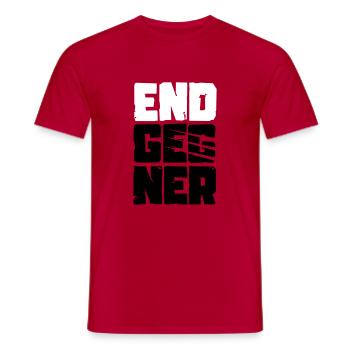Endgegner - Männer T-Shirt - Rot - Vorne - AI Model Male 178 dark (178cm)