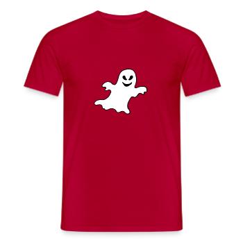 Ghost Ghost Halloween Scare - Men's T-Shirt - red - Front - AI Model Male 178 dark (178cm)
