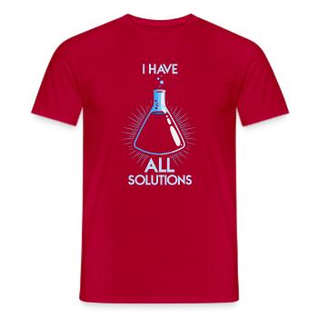 Chimie Chimiste Professeur de chimie Drôle de science - T-shirt homme - rouge - Devant - AI Model Male 178 dark (178cm)