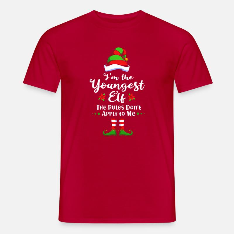 Elfe Elf Weihnachtsgeschenk Sohn Bruder - Männer T-Shirt - Rot