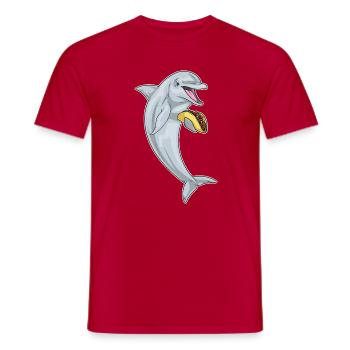 Dolphin Taco - Men's T-Shirt - red - Front - AI Model Male 178 dark (178cm)