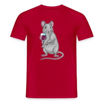 Mouse Red Wine - Men's T-Shirt - red - Front - AI Model Male 178 dark (178cm)