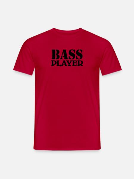 Bass Player - Männer T-Shirt - Rot