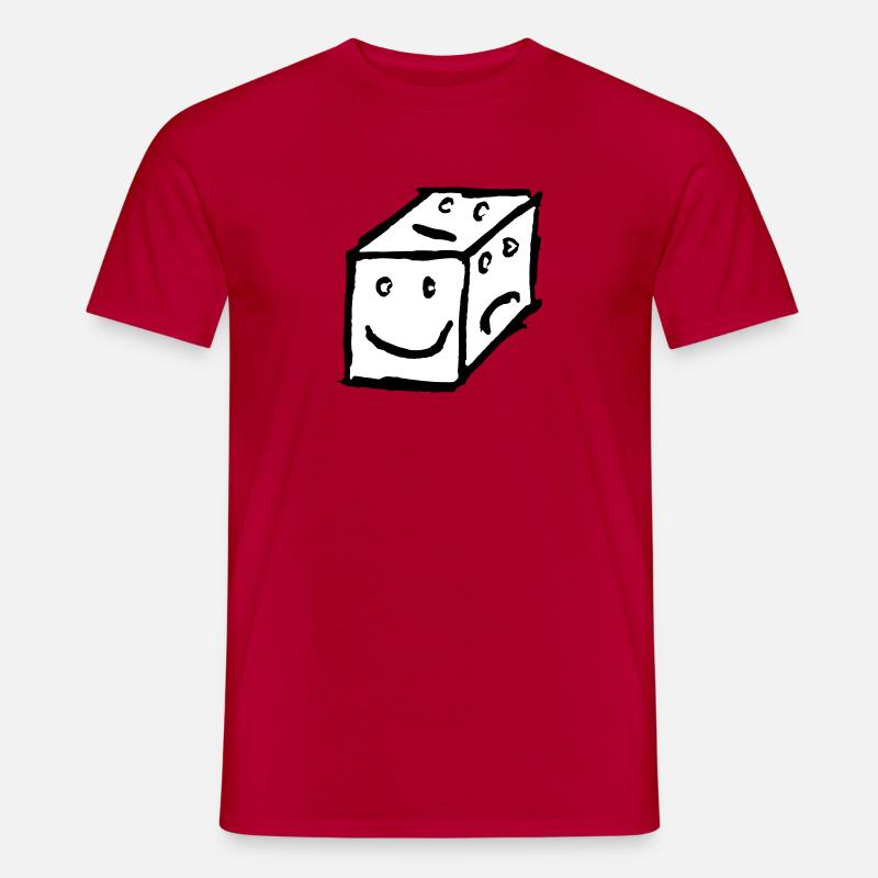 Würfel - Männer T-Shirt - Rot