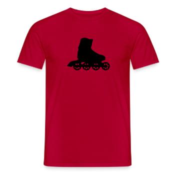 Inline skating - Männer T-Shirt - Rot - Vorne - AI Model Male 178 dark (178cm)