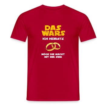 Bachelor - Mænd T-shirt - rød - Foran - AI Model Male 178 dark (178cm)