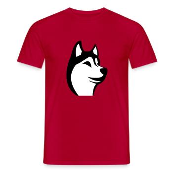 Husky - Männer T-Shirt - Rot - Vorne - AI Model Male 178 dark (178cm)