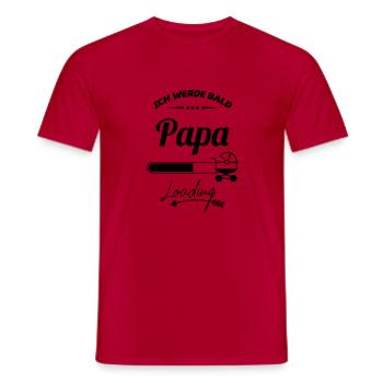 ich werde bald papa - Männer T-Shirt - Rot - Vorne - AI Model Male 178 dark (178cm)